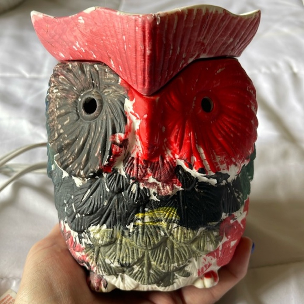 Painted Scentsy Warmer "Whoot"